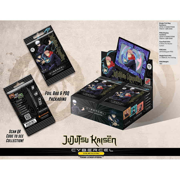 2023 Cybercel Jujutsu Kaisen Trading Cards Box (20 Packs)