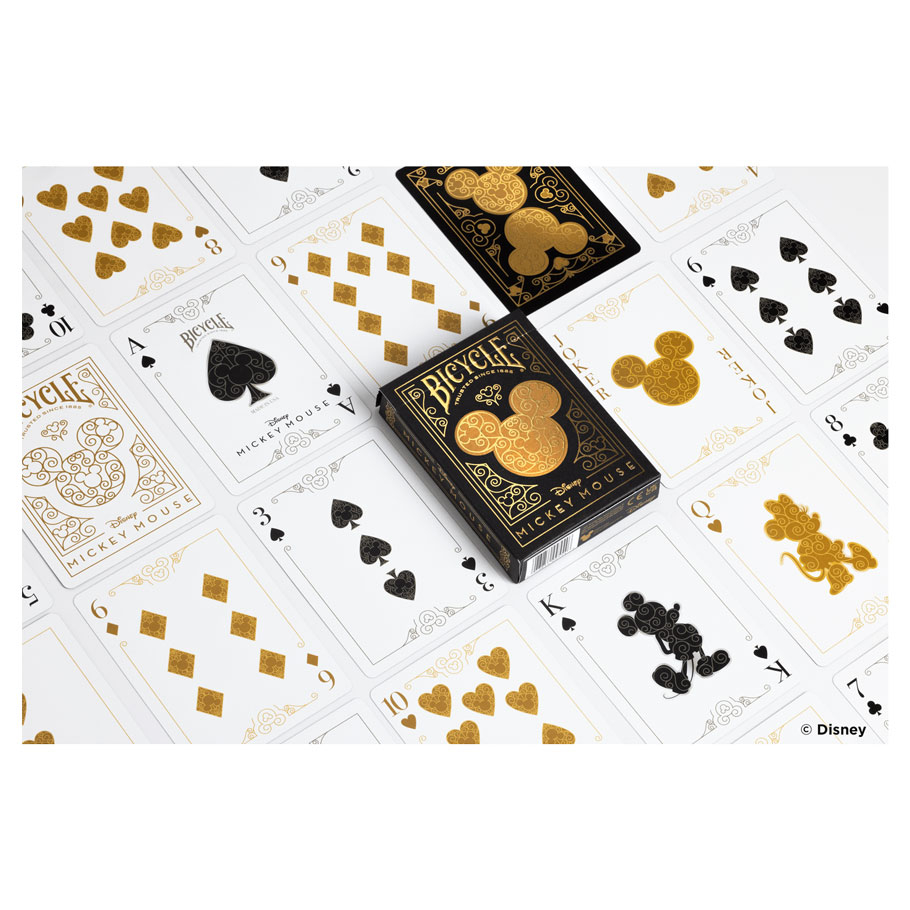 Bicycle Playing Cards: Disney Mickey Black & Gold – Tanuki Games Bicycle Playing Cards: Disney Mickey Black & Gold – Tanuki Games