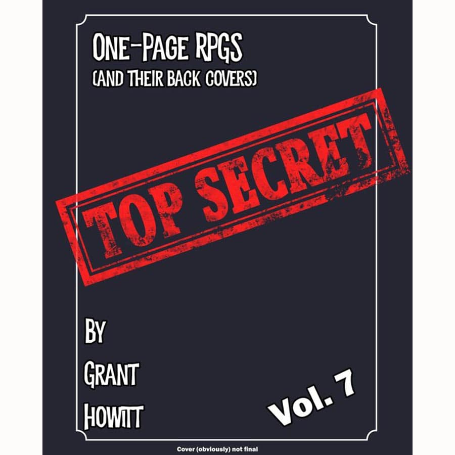 One-Page RPG: Bundle Volume 7 (2023 - 2024) – Tanuki Games