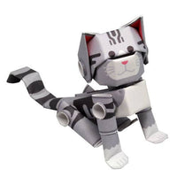 PIPEROID animals Silver Tabby - paper craft kit from Japan