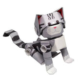 PIPEROID animals Silver Tabby - paper craft kit from Japan