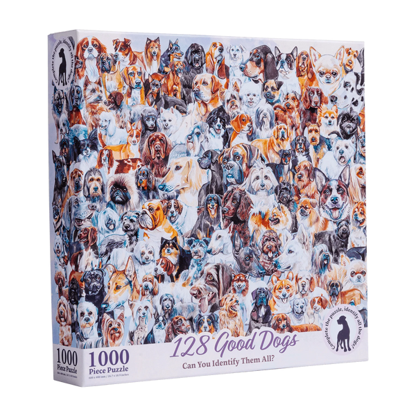 128 Good Dogs: Can You Identify Them All? A Dog Park Puzzle (1000pcs)