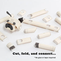 PIPEROID animals Dogs Pug - paper craft kit from Japan