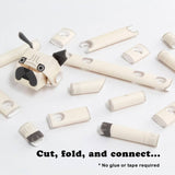 PIPEROID animals Dogs Pug - paper craft kit from Japan