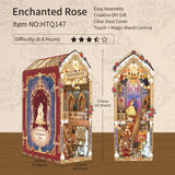 DIY Book Nook Kit: Enchanted Rose w/ Dust Cover - 3D Miniature Scene