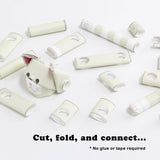 PIPEROID animals Cats White Cat - paper craft kit from Japan