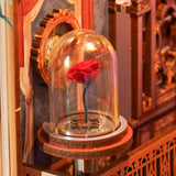 DIY Book Nook Kit: Enchanted Rose w/ Dust Cover - 3D Miniature Scene