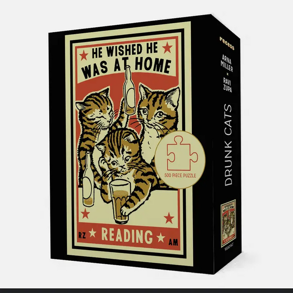 Drunk Cats - Reading Puzzle (500pcs)