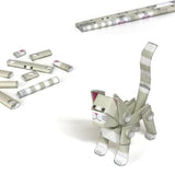 PIPEROID animals Cats White Cat - paper craft kit from Japan