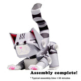 PIPEROID animals Silver Tabby - paper craft kit from Japan