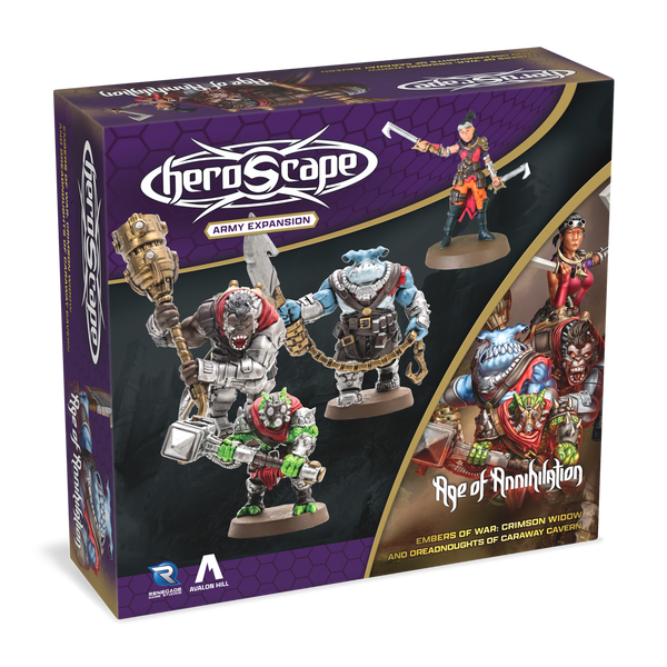 Heroscape: Crimson Widow & Dreadnoughts of Caraway Cavern Army Expansion - Wave 7