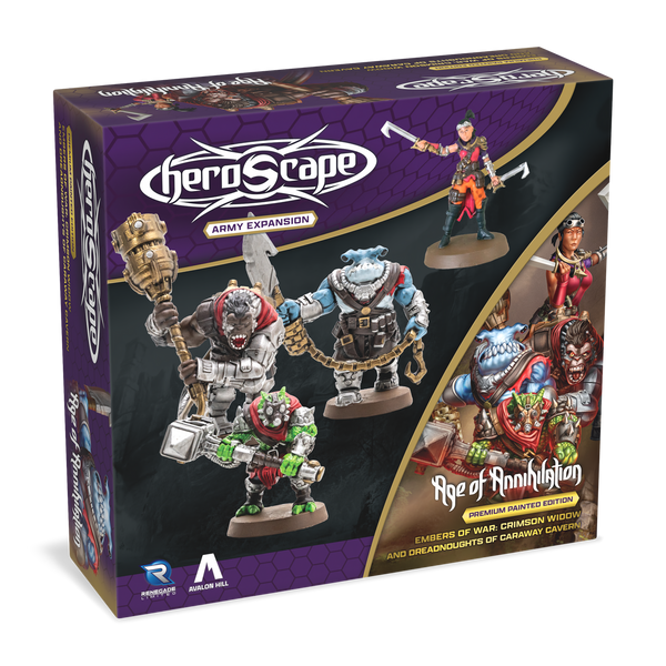 Heroscape: Crimson Widow & Dreadnoughts of Caraway Cavern Army Expansion Painted Edition - Wave 7