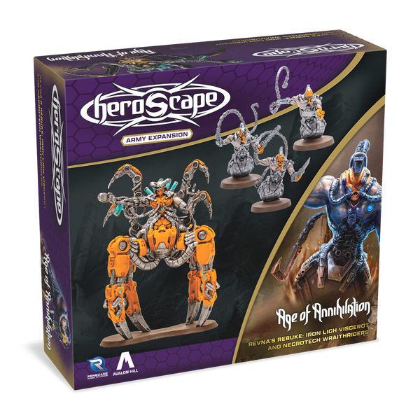 Heroscape: Revna's Rebuke: Iron Lich Viscerot and Necrotech Wraithriders Army Expansion - Wave 2