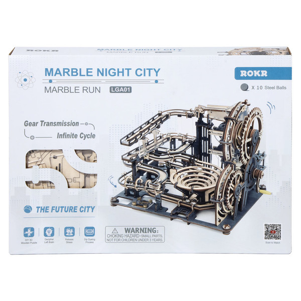 Marble Night City - 3D Miniature Scene