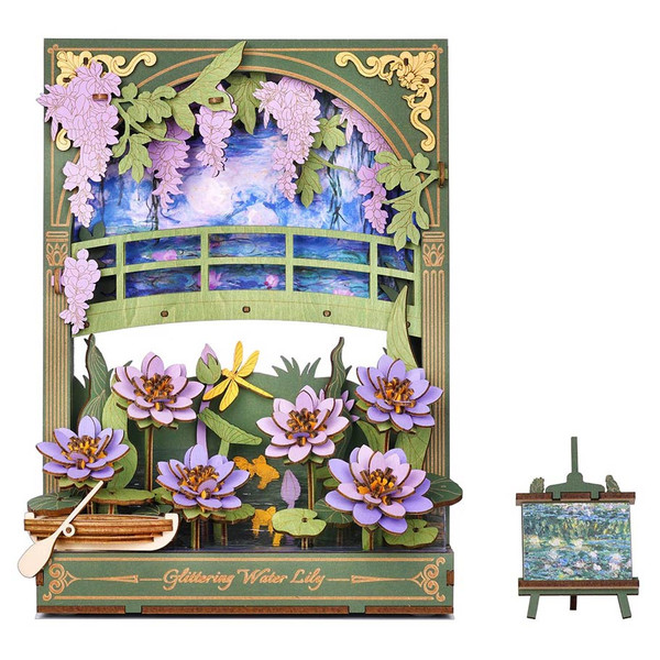 Glittering Water Lily - 3D Miniature Scene