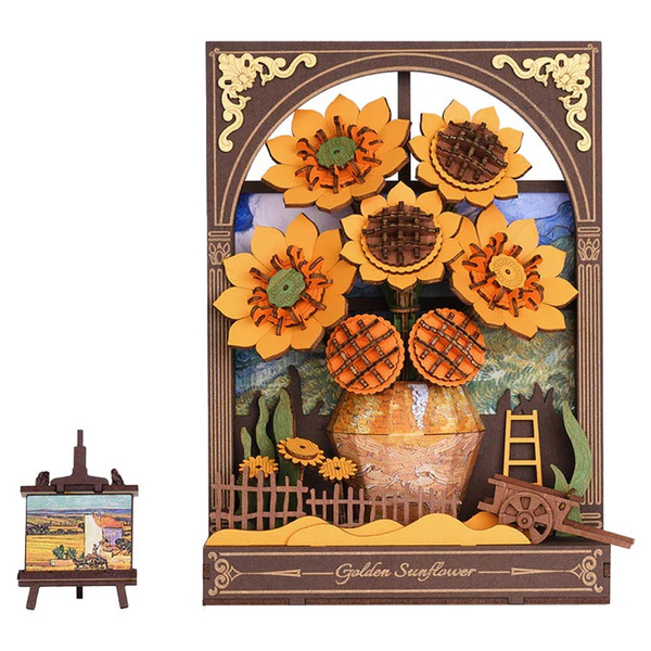 Golden Sunflower - 3D Miniature Scene