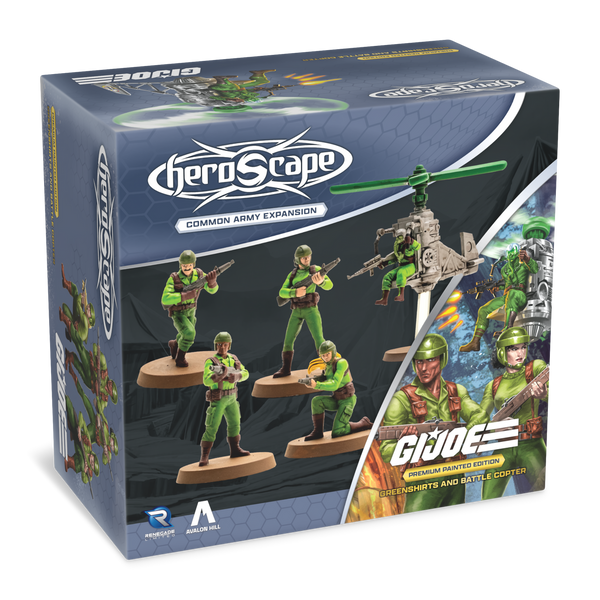 G.I. JOE Heroscape: Greenshirts & Battle Copter Common Army Expansion Painted Edition - Wave 8