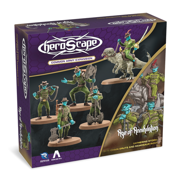 Heroscape: Chain Gruts & Ramosaur Rider Common Army Expansion - Wave 9