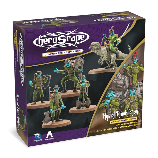Heroscape: Chain Gruts & Ramosaur Rider Common Army Expansion Painted Edition - Wave 9