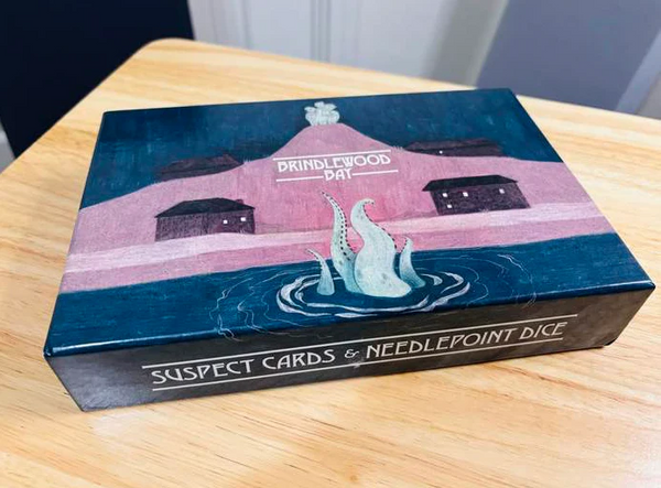 Brindlewood Bay RPG - Suspect Cards and Needlepoint Dice
