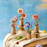 3D Wooden Flower Puzzle: Purple Iris - 3D Miniature Scene