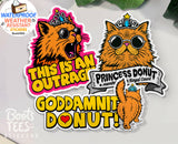 Dungeon Crawler Carl Stickers 3" Princess Donut Quote