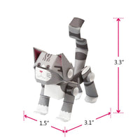 PIPEROID animals Silver Tabby - paper craft kit from Japan