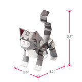 PIPEROID animals Silver Tabby - paper craft kit from Japan