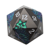 Old School Dice: DnD RPG Metal D20: Nine Lives