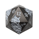 Old School Dice: DnD RPG Metal D20: Nine Lives