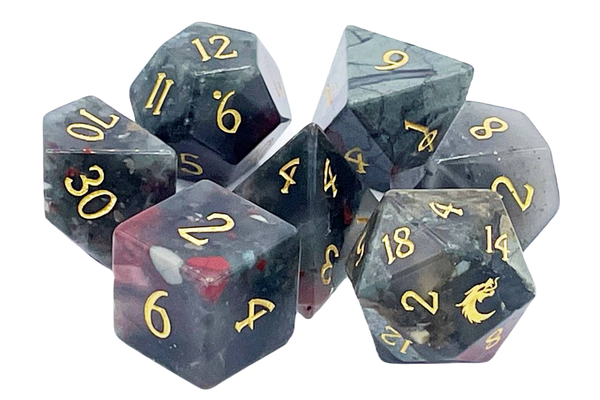 Gemstone - Bloodstone Old School Dice