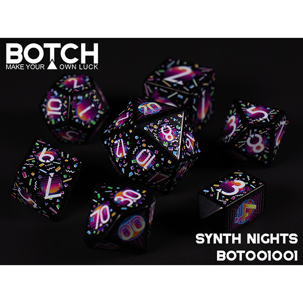 7-Die Set Botch Dice: Synth Nights – Tanuki Games