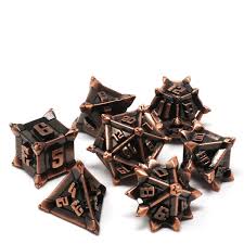 Die Hard  7-Dice Set - Thorncraft Copper