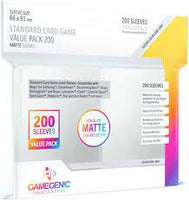 Gamegenic Standard Card Game Value Pack 200 Matte  Sleeves