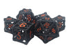Old School Dice: Hollow Metal 7-Piece Set - Dragon