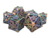 Old School Dice: Hollow Metal 7-Piece Set - Dragon