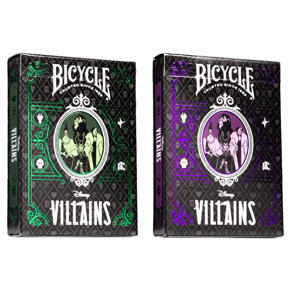 Bicycle Playing Cards: Disney Villains Green/Purple