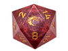 Old School Dice: Sharp Edged 22mm D20 - Liquid Infused