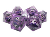 Old School Dice: Sharp Edged 7-Piece Dice Set - Liquid Infused