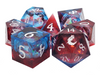 Old School Dice: Sharp Edged 7-Piece Dice Set - Liquid Infused