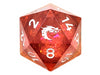 Old School Dice: Sharp Edged 22mm D20 - Liquid Infused