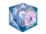 Old School Dice: Sharp Edged 22mm D20 - Liquid Infused