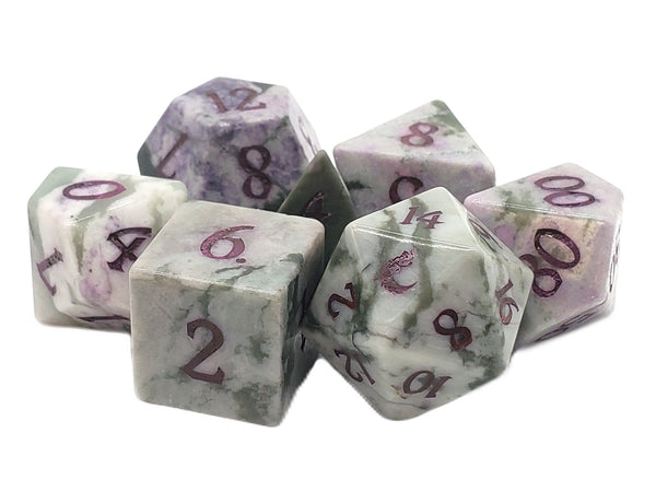 Gemstone - Plum Blossum Stone Old School Dice