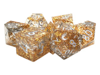 Old School Dice Sharp Edged -Precious Metals