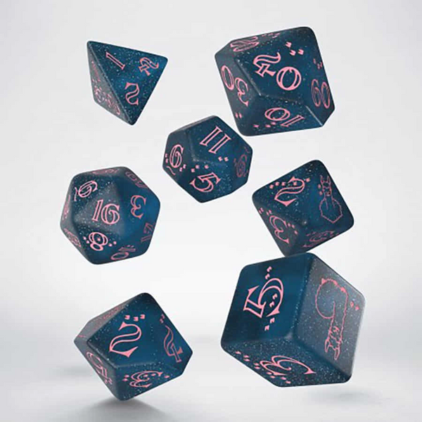 Dice Set: Sparkling Llama Dice Blue and Pink