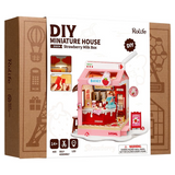 Strawberry Milk Box - 3D Miniature Scene