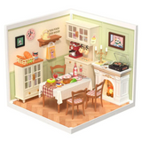 Warm Dining Room - 3D Miniature Scene