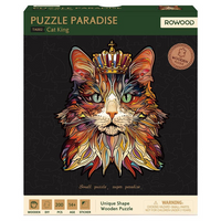 Puzzle: Wooden: Cat King (200 pcs)