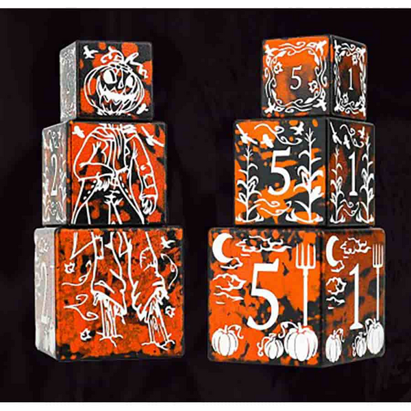 3Ct D6 Metal Dice Set: Scarecrow Halloween Stackables