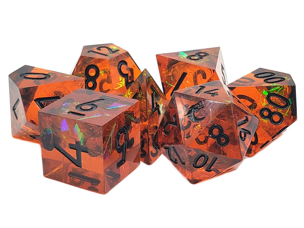 Old School Dice Sharp Edged - Exploding Pumpkins